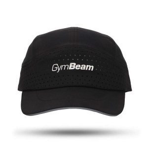 Czapka unisex sportowa przewiewna czarna Streamline. Czarne czapki GYMBEAM, bez wzorów, z elastanu, sportowe. Za 59,90 zł.