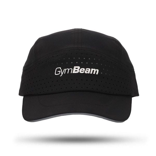 Czapka unisex sportowa przewiewna czarna Streamline. Czarne czapki GYMBEAM, bez wzorów, z elastanu, sportowe. Za 59,90 zł.