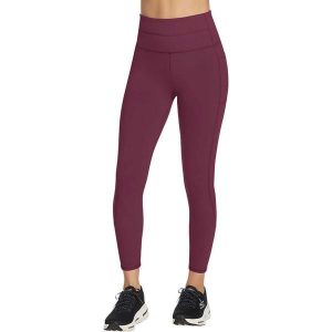 Rajstopy damskie Skechers GO WALK High Waisted 78 Legging. Fioletowe rajstopy i pończochy Skechers, bez wzorów, z nylonu. Za 390,00 zł.