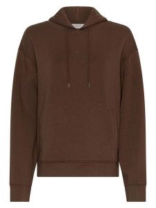 MOSS COPENHAGEN Bluza "Ima Q" w kolorze ciemnobrązowym rozmiar: XS/S. Brązowe bluzy Moss Copenhagen, s, bez wzorów, z kapturem. Za 170,47 zł.