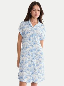 Triumph Koszula nocna Boyfriend 10222612 Niebieski Regular Fit. Niebieskie koszule nocne Triumph, bez wzorów, z wiskozy, bez ramiączek. Za 129,99 zł.