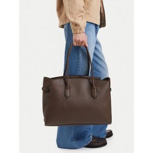 Torebka JENNY. Brązowe shopper bag Jenny, bez wzorów, bez dodatków. Za 159,99 zł.