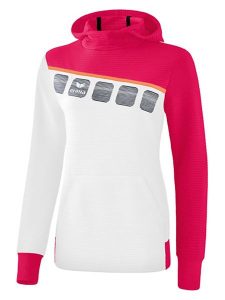 Erima Bluza "5-C" w kolorze biało-różowym rozmiar: 36. Białe bluzy Erima, bez wzorów, z kapturem. Za 105,38 zł.