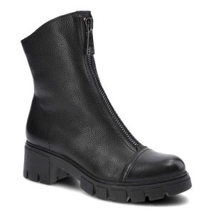Czarne Botki Simen Damskie Skórzane Modne Obuwie. Czarne botki Simen, bez wzorów, ze skóry, bez obcasa, na obcasie, bez zapięcia. Za 429,00 zł.