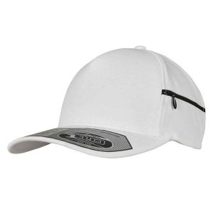Kieszonkowa Czapka Z Daszkiem. Białe czapki FLEXFIT, bez wzorów. Za 115,99 zł.