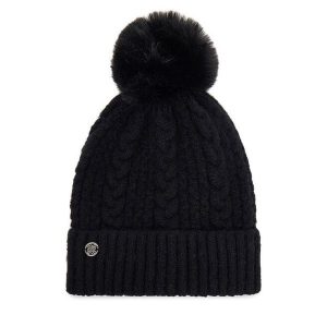 Czapka Nine West. Czarne czapki Nine West, bez wzorów. Za 59,99 zł.