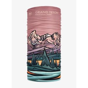 Chusta wielofunkcyjna Buff Coolnet UV National Parks - grand teton. Czerwone apaszki i chusty Buff, bez wzorów, sportowe. Za 83,99 zł.