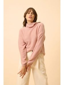 Just Cashmere Kaszmirowy sweter "Blantyre" w kolorze jasnoróżowym rozmiar: XL. Różowe swetry oversize Just Cashmere, xl, bez wzorów, z kaszmiru, bez ramiączek. Za 434,99 zł.