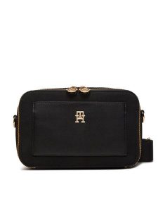 Tommy Hilfiger Torebka Distinct Camera Bag AW0AW16303 Czarny. Czarne listonoszki TOMMY HILFIGER, bez wzorów, z materiału, bez dodatków. Za 339,99 zł.