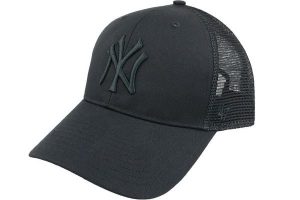 Czapka z daszkiem - Branson - New York Yankees - Regulowana - Dorośli - Czarna. Czarne czapki 47 Brand, bez wzorów, z bawełny. Za 89,99 zł.