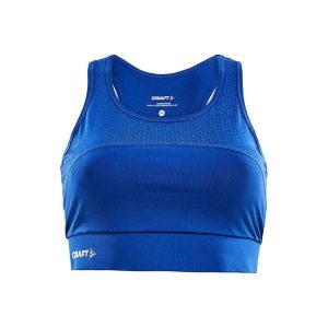 Koszulka treningowa damska Craft Sport-bh Top Rus. Niebieskie koszule nocne Craft, bez wzorów, z materiału, bez ramiączek. Za 174,00 zł.