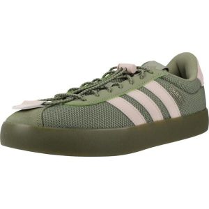 Buty ADIDAS VL COURT 3.0 Zielony. Zielone buty trekkingowe ADIDAS, ze skóry, bez zapięcia. Za 329,00 zł.