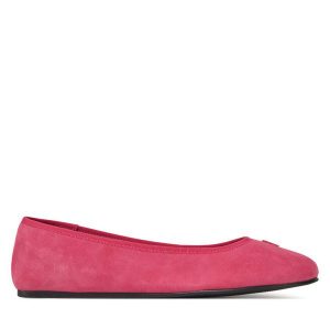 Baleriny Tommy Hilfiger. Czerwone balerinki TOMMY HILFIGER, bez wzorów, bez obcasa, bez zapięcia. Za 289,99 zł.