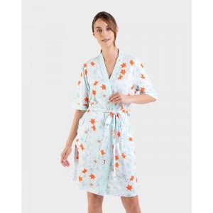 Szlafrok damski rozm. M Massana L226236. Brązowe piżamy Massana Homewear, bez wzorów, z bawełny, bez ramiączek. Za 315,00 zł.