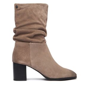 Botki Beverly Hills Polo Club. Szare botki Beverly Hills Polo Club, bez wzorów, bez obcasa, na słupku, bez zapięcia. Za 469,99 zł.