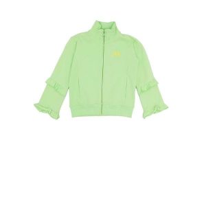 Bluza z pełny zamek błyskawiczny na co dzień. Zielone bluzy LEONE 1947 APPAREL, bez wzorów, z bawełny, bez kaptura. W wyprzedaży za 112,15 zł.