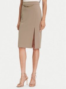 Marciano Guess Spódnica midi 5YGD07 7357A Beżowy Regular Fit. Brązowe spódnice Marciano Guess, z aplikacjami, z syntetyku, midi. Za 390,00 zł.