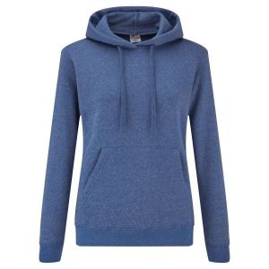 Dopasowana Bluza Damska Kaptur. Niebieskie bluzy FRUIT OF THE LOOM, xl, bez wzorów, bez kaptura. Za 31,99 zł.