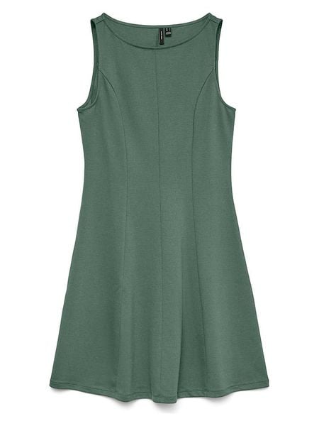 Vero Moda Sukienka w kolorze zielonym rozmiar: XS. Zielone sukienki Vero Moda, xs, bez wzorów, bez kołnierzyka, bez ramiączek, mini, rozkloszowane. Za 84,21 zł.