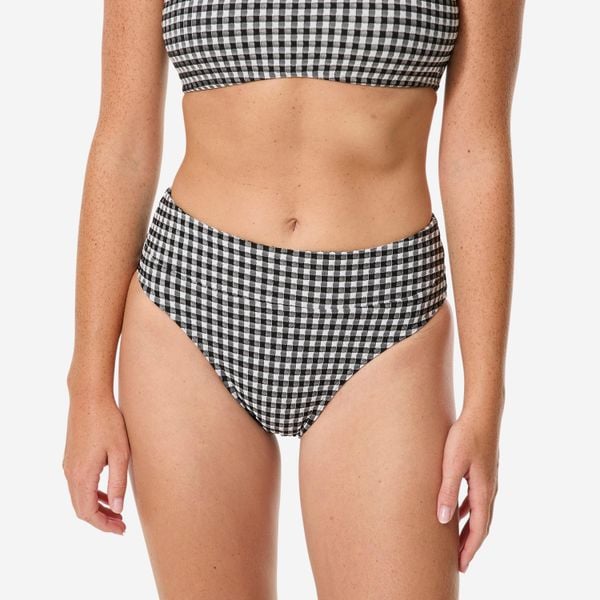 Dół kostiumu kąpielowego damski Decathlon Nora. Czarne bikini OLAIAN, bez wzorów. Za 69,99 zł.
