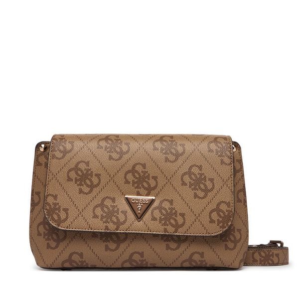 Torebka Guess. Brązowe listonoszki Guess, z aplikacjami, bez dodatków. Za 569,99 zł.