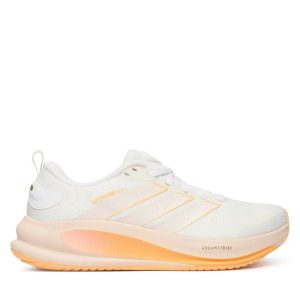 Buty do biegania adidas. Białe buty sportowe ADIDAS, bez wzorów, bez zapięcia, do biegania. Za 399,99 zł.