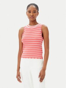 Artigli Top ACMA001916 334 Koralowy Regular Fit. Pomarańczowe topy Artigli, xl, bez wzorów, z wiskozy, bez kołnierzyka, bez ramiączek. Za 179,99 zł.