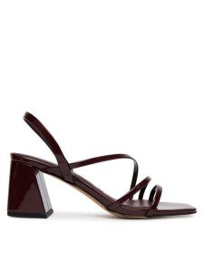 Aldo Sandały Atlanticus 14190608 Bordowy. Czerwone sandały ALDO, bez wzorów, ze skóry, bez obcasa, na słupku, bez zapięcia. Za 319,99 zł.