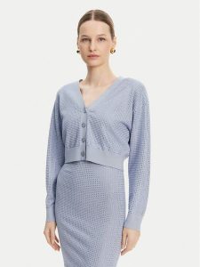 Guess Kardigan W5GR08 Z3MN2 Niebieski Regular Fit. Niebieskie kardigany Guess, z syntetyku. Za 319,99 zł.