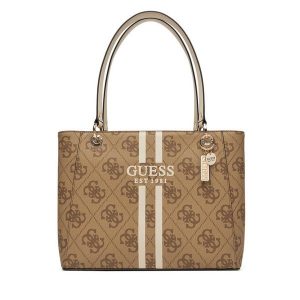 Torebka Guess. Brązowe torebki klasyczne Guess, z aplikacjami, bez dodatków. Za 479,99 zł.