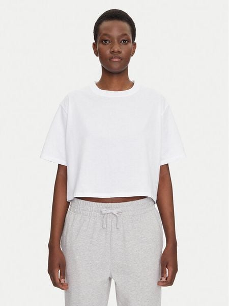 Under Armour T-Shirt Rival 1389721 Biały Loose Fit. Białe t-shirty Under Armour, l, bez wzorów, z syntetyku, bez kołnierzyka, bez ramiączek. Za 59,99 zł.