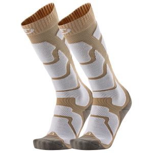 Skarpety narciarski dla kobieta Therm-ic Ski Insulation wysokosc kolano. Brązowe rękawiczki THERM-IC, bez wzorów, z elastanu. Za 119,00 zł.