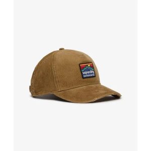 Damska czapka typu trucker Superdry. Brązowe czapki Superdry, bez wzorów. Za 149,95 zł.