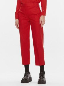 Tommy Hilfiger Chinosy WW0WW40504 Czerwony Straight Fit. Czerwone chinosy TOMMY HILFIGER, bez wzorów, z lyocellu. Za 329,99 zł.