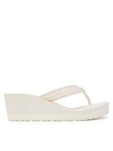Tommy Hilfiger Japonki Th Stripes Wedge Beach Sandal FW0FW08521 Biały. Białe klapki TOMMY HILFIGER, bez wzorów, z materiału, bez obcasa. Za 179,99 zł.