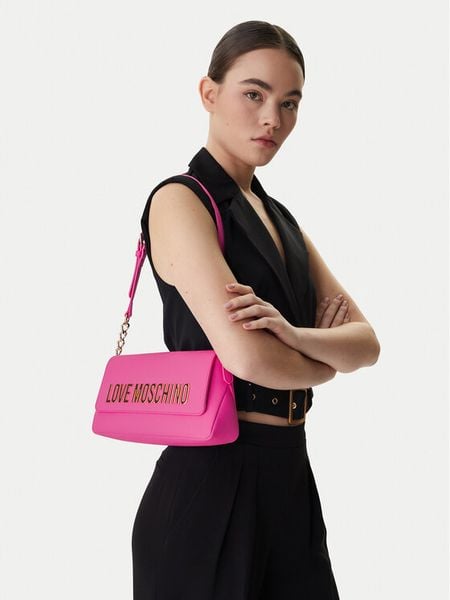 LOVE MOSCHINO Torebka JC4109PP1OKD0604 Różowy. Czerwone torebki klasyczne LOVE MOSCHINO, bez wzorów, ze skóry, bez dodatków. Za 659,99 zł.