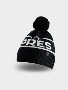 4F Czapka zimowa z dodatkiem wełny damska - czarna M. Czarne czapki 4f, bez wzorów, z wełny, klasyczne. Za 89,99 zł.