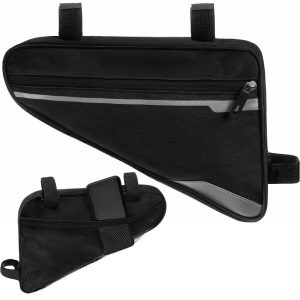 Saszetka Sakwa Rowerowa pod Ramę na Rower Rzepy ISO TRADE. Czarne nerki i saszetki Iso Trade, bez wzorów. Za 20,90 zł.