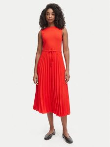 Tommy Hilfiger Sukienka codzienna WW0WW49312 Pomarańczowy Regular Fit. Brązowe sukienki TOMMY HILFIGER, na co dzień, xs, bez wzorów, z syntetyku, bez kołnierzyka, bez ramiączek, proste. Za 649,99 zł.