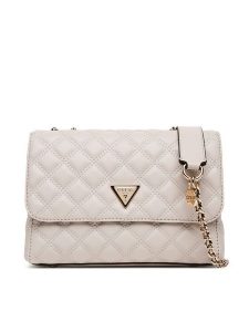 Guess Torebka Giully II HWQG96 73200 Szary. Szare torebki klasyczne Guess, z aplikacjami, ze skóry, bez dodatków. Za 399,99 zł.