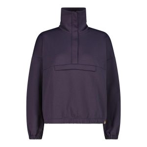Damski sweter 1/2 zip CMP. Fioletowe swetry klasyczne CMP, bez kołnierzyka. Za 323,50 zł.