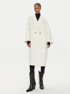 ViCOLO Płaszcz wełniany TS0006 Écru Regular Fit. Płaszcze ViCOLO, m, bez wzorów, z syntetyku, bez kaptura. Za 959,99 zł.