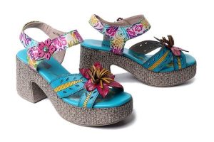 Artiker Relaks 58C1026 turquoise, sandały damskie. Niebieskie sandały Artiker Relaks, bez wzorów, ze skóry, bez obcasa, na obcasie, bez zapięcia. Za 329,90 zł.
