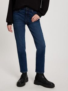 Cross Jeans Dżinsy - Regular fit - w kolorze granatowym rozmiar: 28W. Niebieskie jeansy Cross Jeans, z aplikacjami, z jeansu, z podwyższonym stanem. Za 147,45 zł.