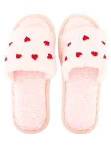 Zwillingsherz Kapcie w kolorze jasnoróżowo-czerwonym rozmiar: L/XL. Czerwone kapcie Zwillingsherz, bez wzorów, z materiału. Za 60,99 zł.