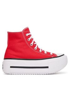 Converse Trampki Chuck Taylor All Star Lift Double Stack A15542C Czerwony. Czerwone trampki Converse, bez wzorów, z materiału, bez zapięcia. Za 359,99 zł.