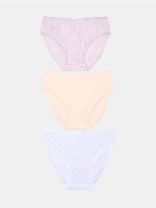 Bawełniane majtki figi z kokardami 3 pack - wielobarwny. Figi Sinsay, bez wzorów, z bawełny. Za 19,99 zł.