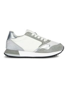 Geox Sneakersy "Doralea" w kolorze biało-szarym rozmiar: 38. Białe trampki Geox, bez wzorów, bez zapięcia. Za 195,77 zł.