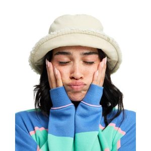 Kapelusz bucket dla Kobiety VICTIM OF LOVE Beżowy. Brązowe kapelusze Roxy, bez wzorów, z bawełny. Za 129,99 zł.