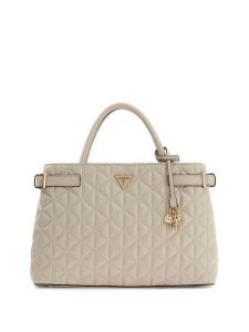 Guess Torebka Paisleigh HWQG98 83060 Beżowy. Brązowe kuferki Guess, z aplikacjami, ze skóry, bez dodatków. Za 679,99 zł.